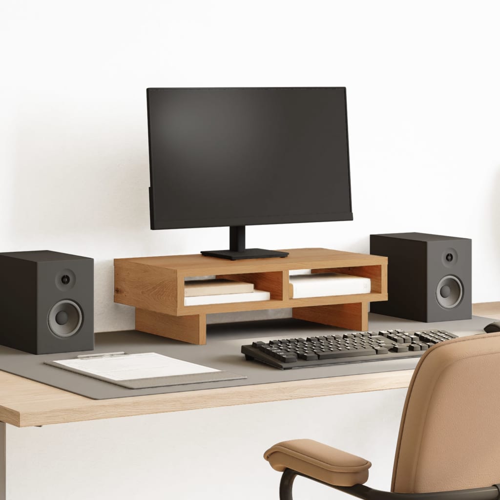 Monitor Stand 50 cm – Ergonomic Desk Riser in Engineered Wood (Up to 25 kg)