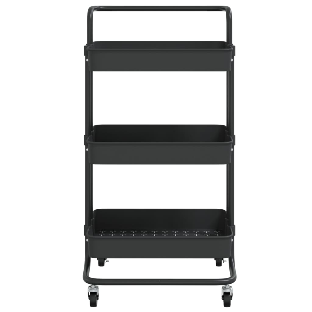 3-Tier Rolling Storage Trolley – Multi-Purpose Kitchen & Home Organizer with Lockable Wheels