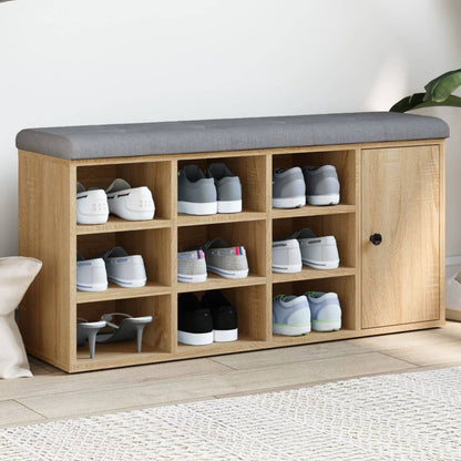 Wooden Shoe Bench 102 cm – Stylish Entryway Seating with Shoe Storage