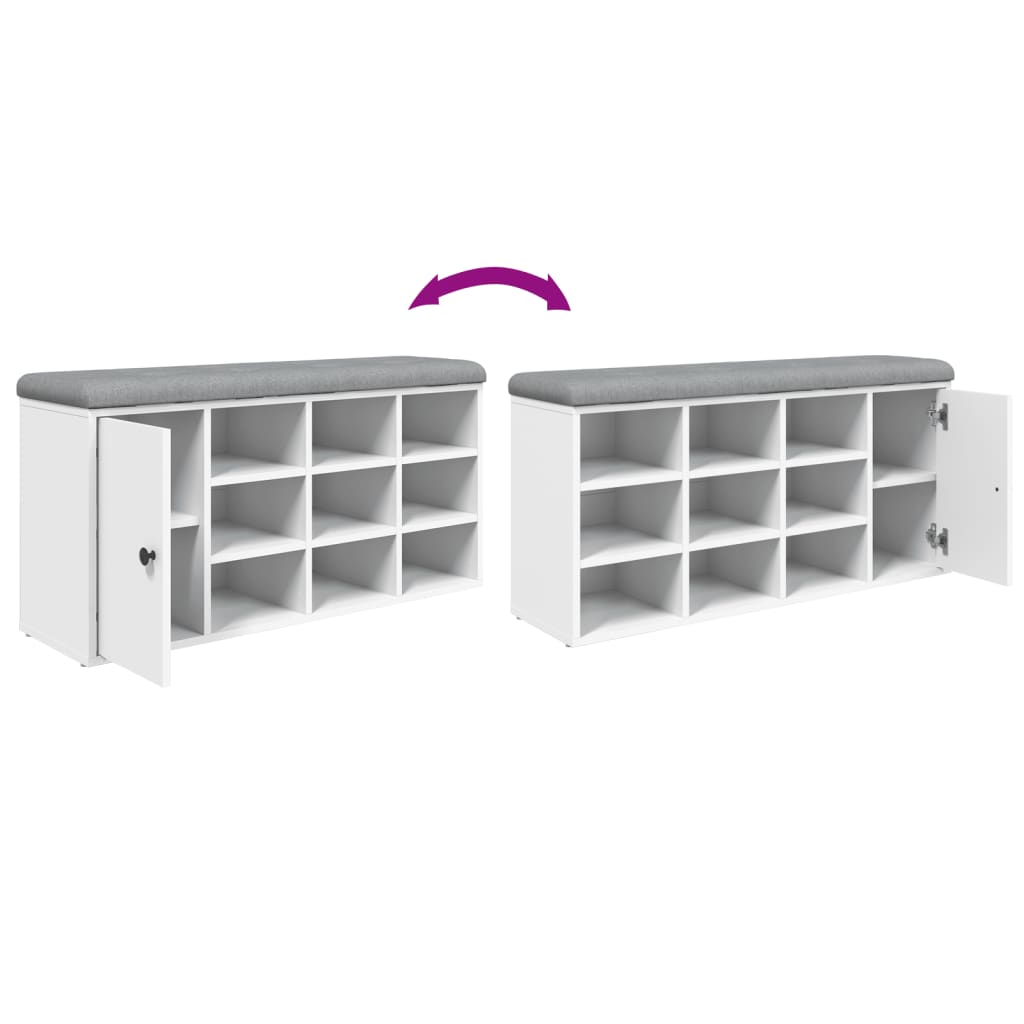 Wooden Shoe Bench 102 cm – Stylish Entryway Seating with Shoe Storage