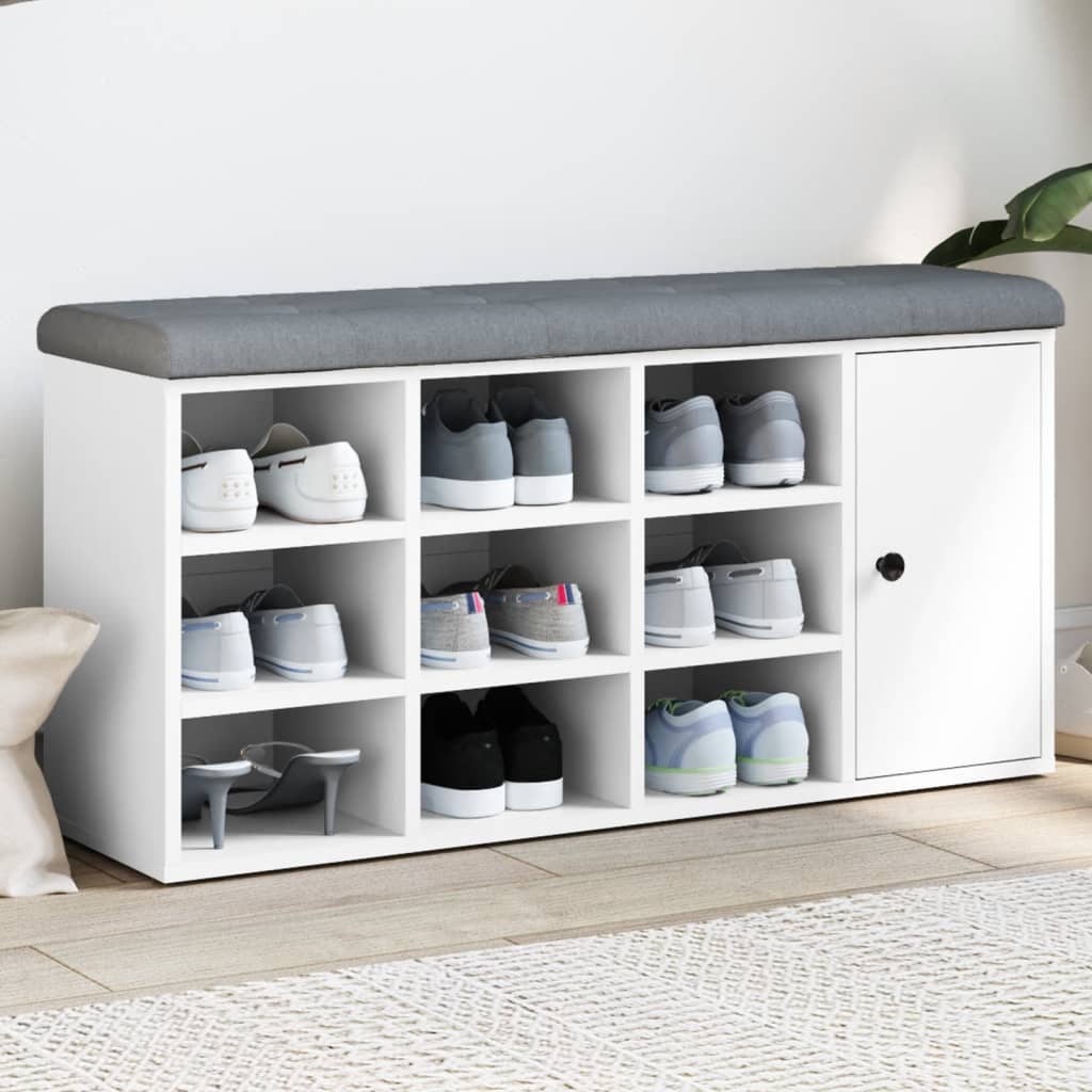 Wooden Shoe Bench 102 cm – Stylish Entryway Seating with Shoe Storage