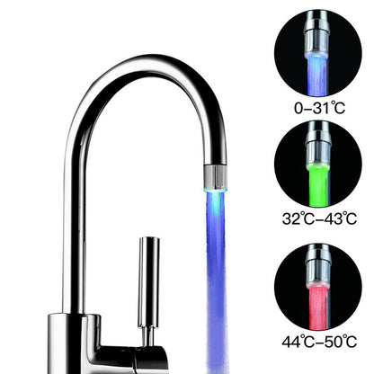 LED Temperature Sensitive Faucet Light – 3-Color Water Temperature Indicator