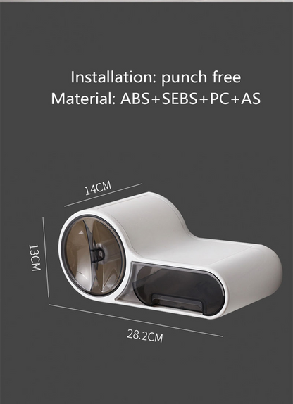 Wall-Mounted Toilet Paper Holder – Punch-Free, Waterproof Bathroom Accessory