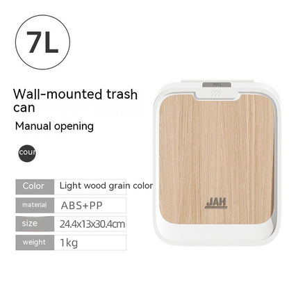 Wall-Mounted Smart Trash Can – 7L Space-Saving Design with Lid
