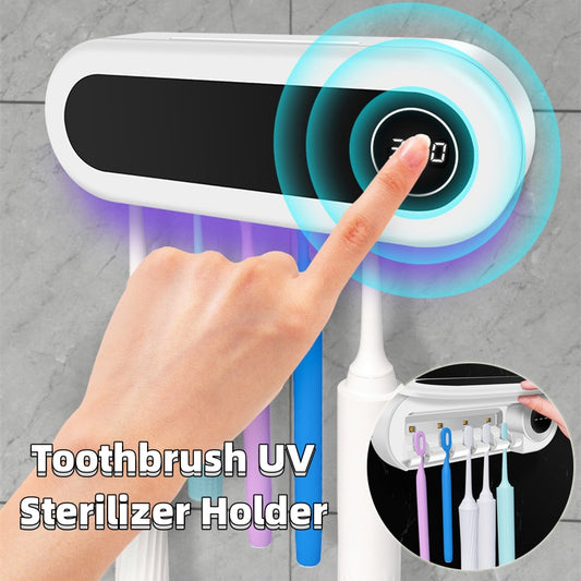 Wall-Mounted UV Toothbrush Sterilizer & Holder – Smart Bathroom Hygiene Solution