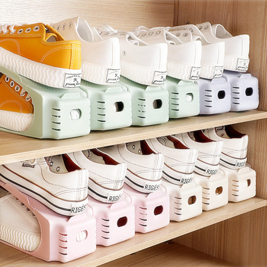 Stackable Shoe Organizer – Adjustable Double Shoe Storage Rack