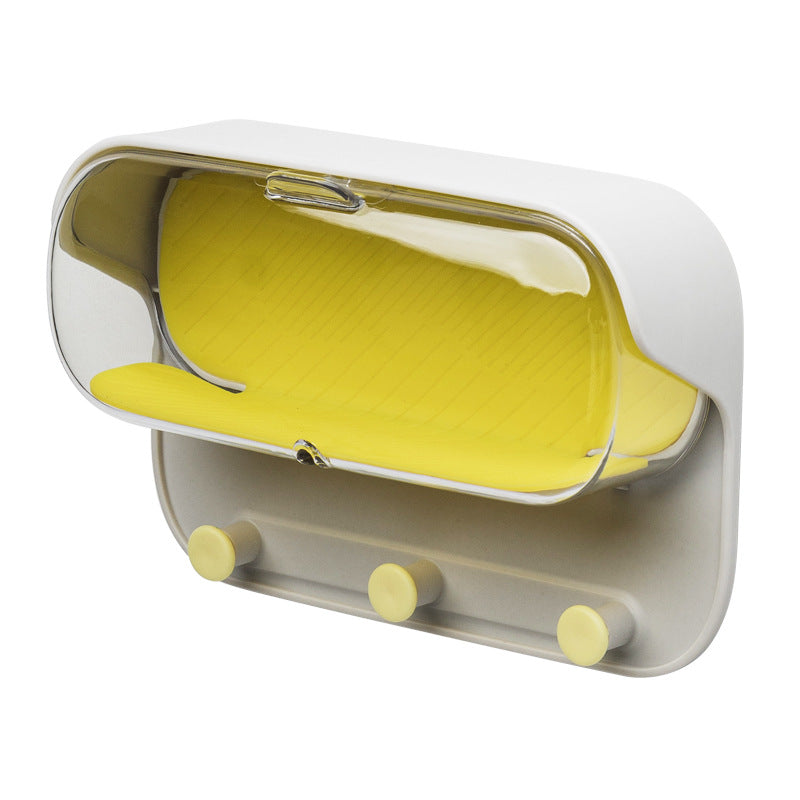 Wall-Mounted Bathroom Storage Box – Punch-Free Organizer for Glasses & Small Essentials