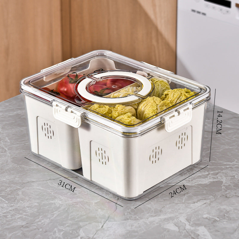 Divided Snack Box with Lid – Portable Food Container for Fruits, Nuts & Snacks