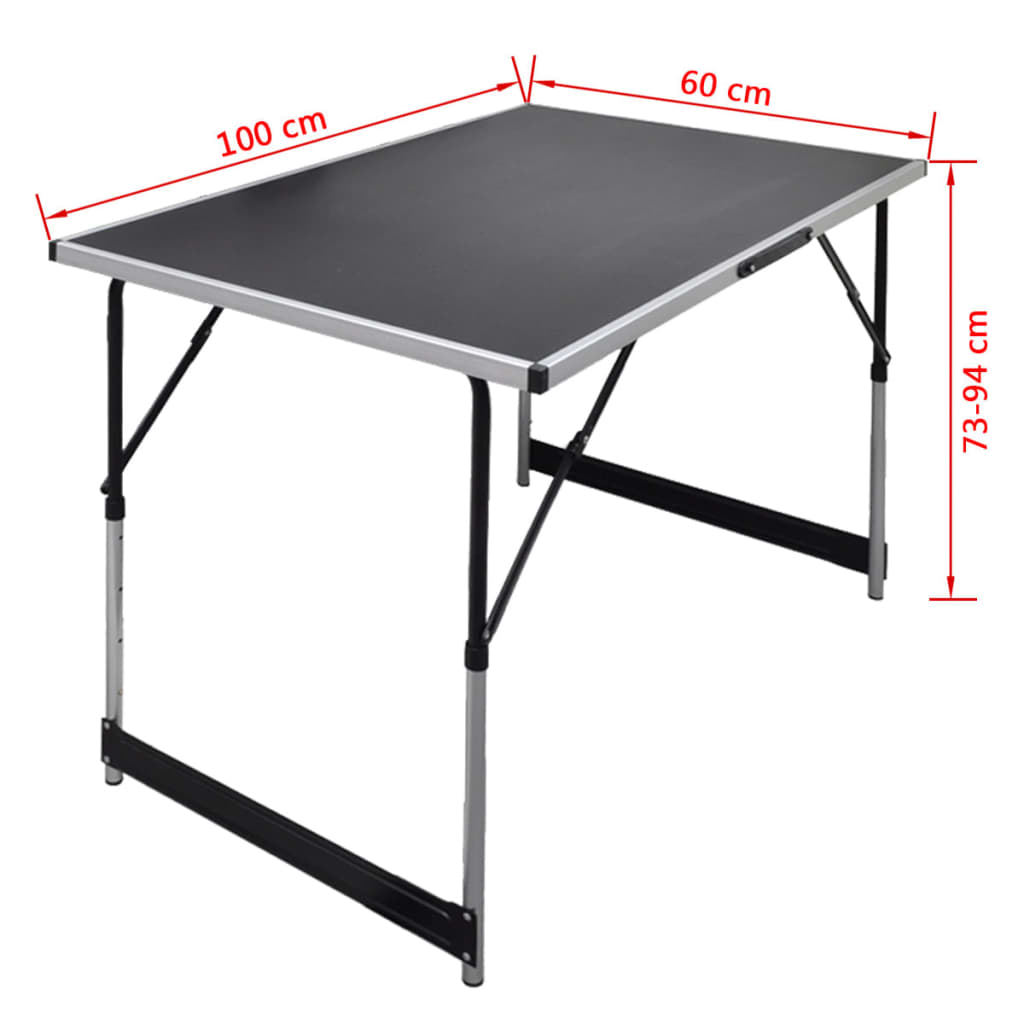 3-Piece Foldable Wallpapering Table Set – Height Adjustable Work Tables (100 × 60 cm)