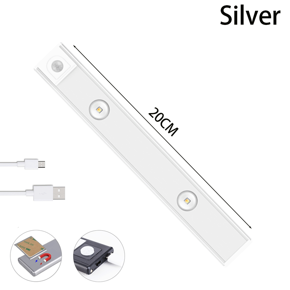 USB Rechargeable Motion Sensor LED Light – Ultra-Thin Wireless Cabinet & Wardrobe Light