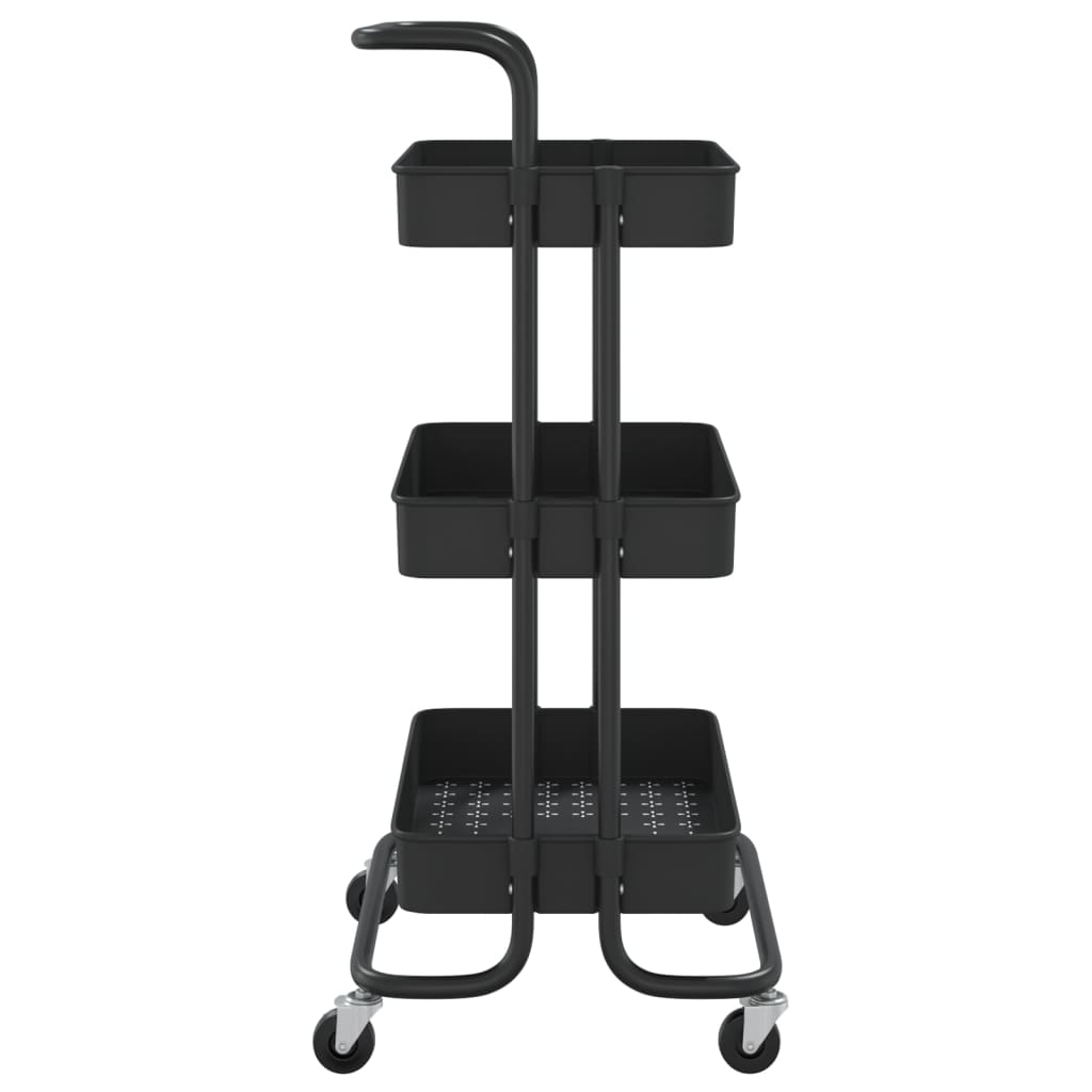 3-Tier Rolling Storage Trolley – Multi-Purpose Kitchen & Home Organizer with Lockable Wheels