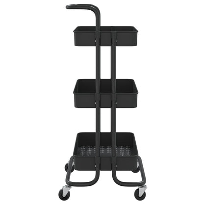3-Tier Rolling Storage Trolley – Multi-Purpose Kitchen & Home Organizer with Lockable Wheels