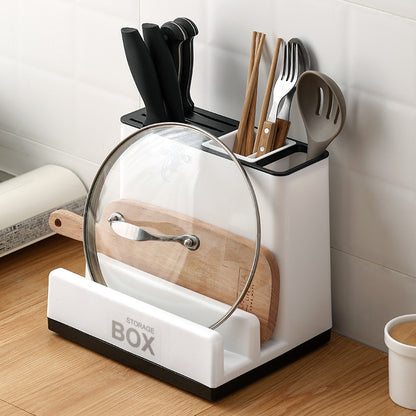 Kitchen Tableware & Knife Organizer – Desktop Storage Rack for Utensils