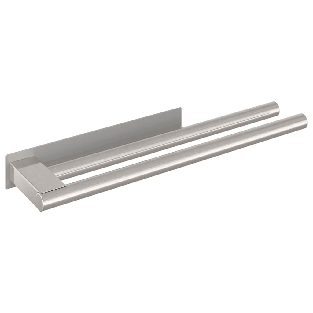 Wall-Mounted Towel Holder 40 cm – Brushed Stainless Steel Bathroom Rack