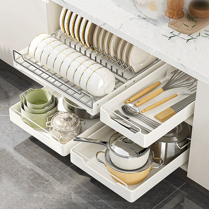 Pull-Out Cabinet Storage Rack – Stainless Steel Kitchen Organizer (43 cm)