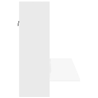 Wall-Mounted Desk 105 cm – Space-Saving Wooden Workstation with Storage