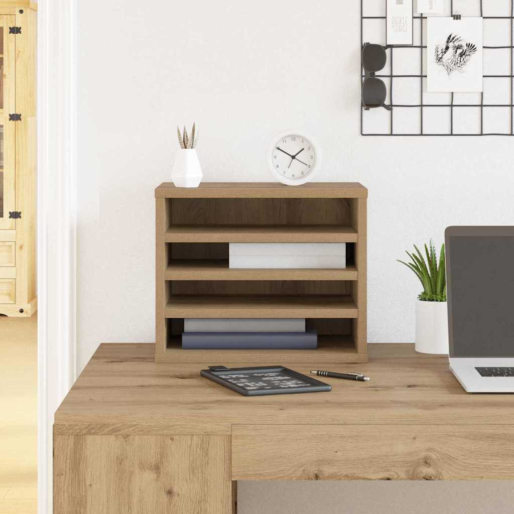 Desk Organizer 36 x 26 x 29.5 cm – Engineered Wood Office Storage (Sonoma Oak Finish)