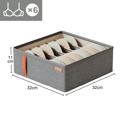 Closet Organizer Storage Box – Foldable Drawer Divider for Underwear, Socks & Bras