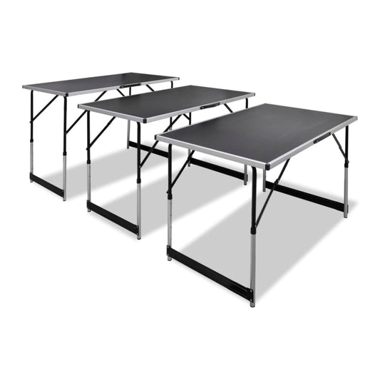 3-Piece Foldable Wallpapering Table Set – Height Adjustable Work Tables (100 × 60 cm)
