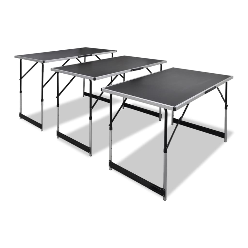 3-Piece Foldable Wallpapering Table Set – Height Adjustable Work Tables (100 × 60 cm)