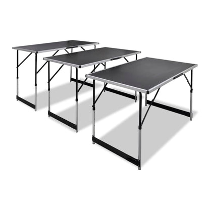 3-Piece Foldable Wallpapering Table Set – Height Adjustable Work Tables (100 × 60 cm)