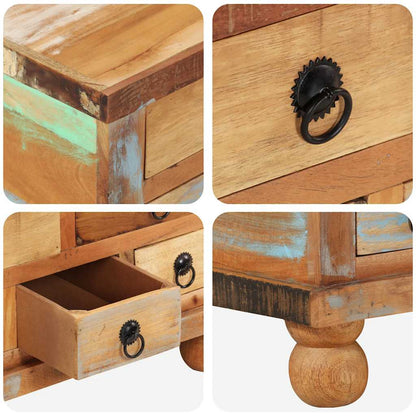 Coffee Table 70 cm – Reclaimed Mango Wood with Vintage Industrial Style