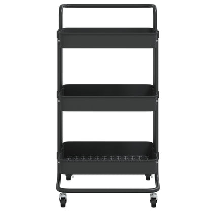 3-Tier Rolling Storage Trolley – Multi-Purpose Kitchen & Home Organizer with Lockable Wheels