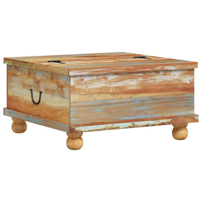 Coffee Table 70 cm – Reclaimed Mango Wood with Vintage Industrial Style