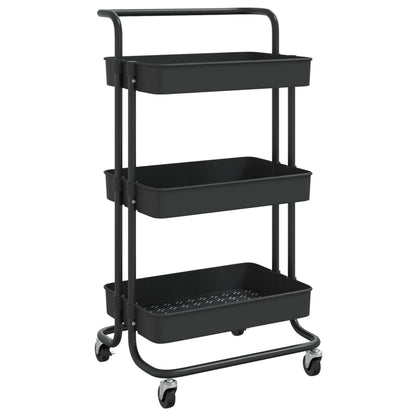 3-Tier Rolling Storage Trolley – Multi-Purpose Kitchen & Home Organizer with Lockable Wheels