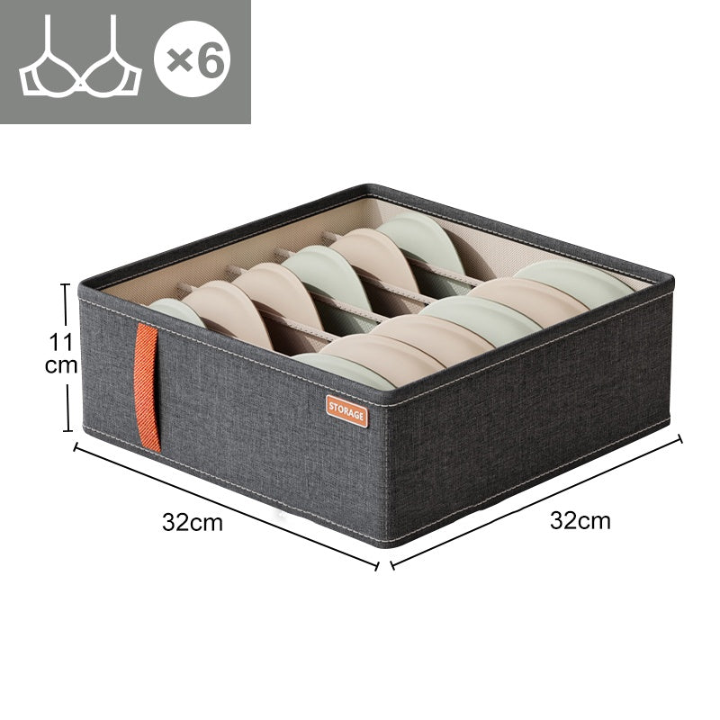 Closet Organizer Storage Box – Foldable Drawer Divider for Underwear, Socks & Bras
