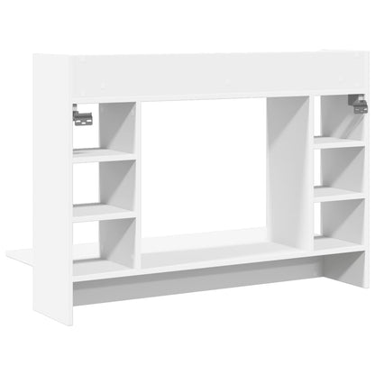 Wall-Mounted Desk 105 cm – Space-Saving Wooden Workstation with Storage