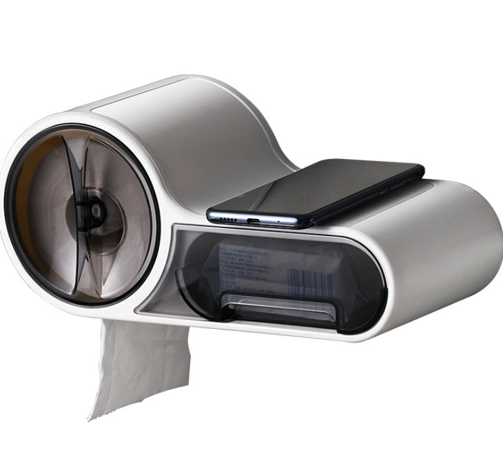 Wall-Mounted Toilet Paper Holder – Punch-Free, Waterproof Bathroom Accessory