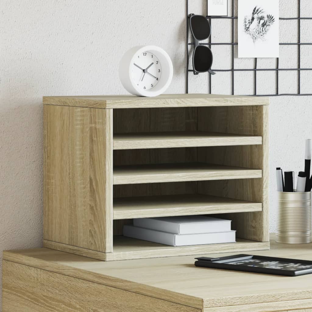 Desk Organizer 36 x 26 x 29.5 cm – Engineered Wood Office Storage (Sonoma Oak Finish)