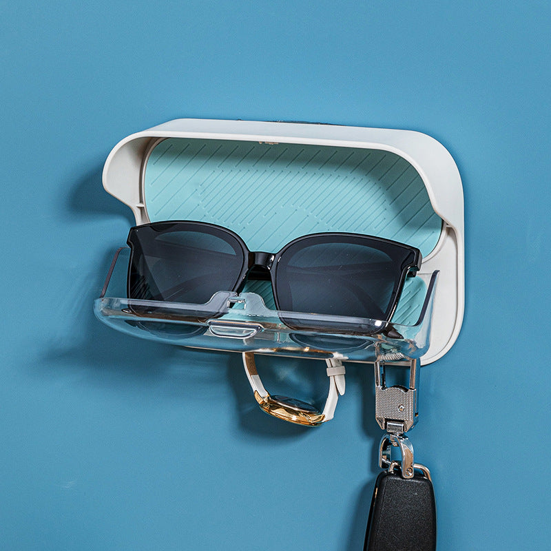 Wall-Mounted Bathroom Storage Box – Punch-Free Organizer for Glasses & Small Essentials