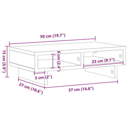 Monitor Stand 50 cm – Ergonomic Desk Riser in Engineered Wood (Up to 25 kg)