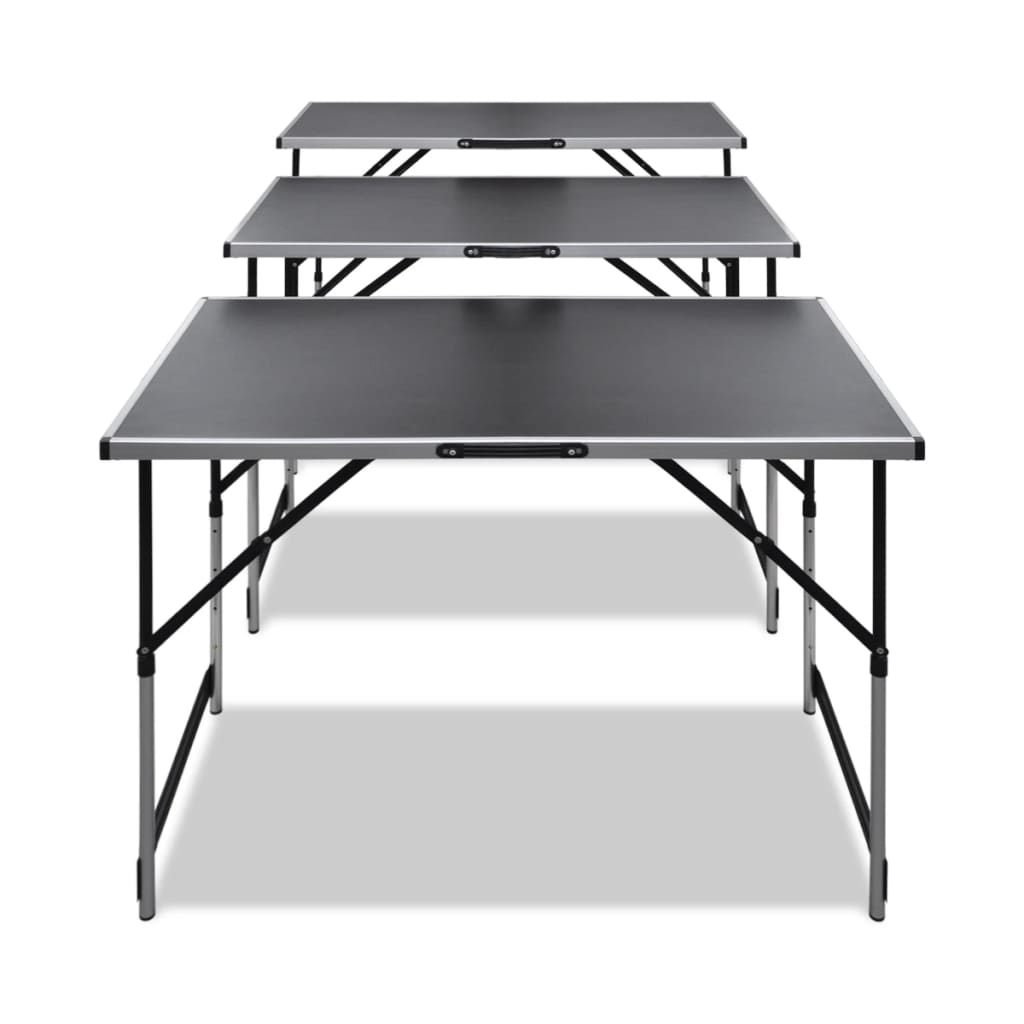3-Piece Foldable Wallpapering Table Set – Height Adjustable Work Tables (100 × 60 cm)