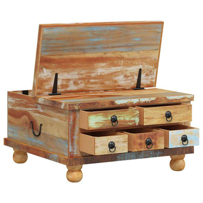 Coffee Table 70 cm – Reclaimed Mango Wood with Vintage Industrial Style