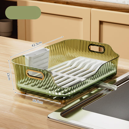 Multifunctional Dish Draining Rack – Portable Kitchen Organizer with Free Installation