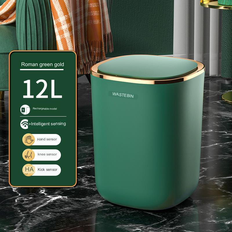 Smart Sensor Trash Can 12L – Touchless, Modern Bin with Lid