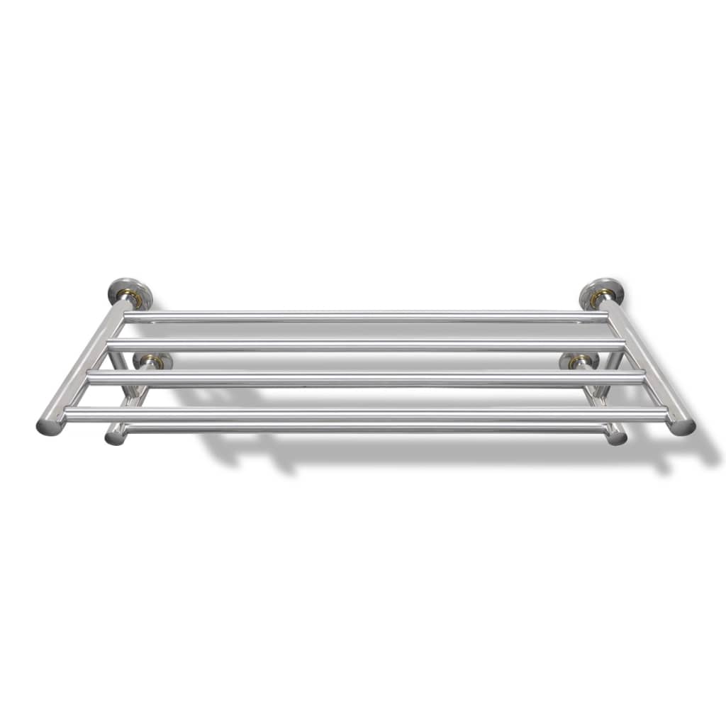 Wall-Mounted Towel Rack with 6 Bars – Stainless Steel Bathroom Organizer