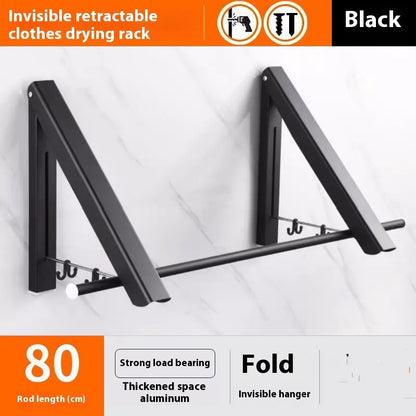 Wall-Mounted Foldable Drying Rack – Space Aluminum, Heavy-Duty & Space-Saving