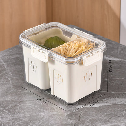 Divided Snack Box with Lid – Portable Food Container for Fruits, Nuts & Snacks
