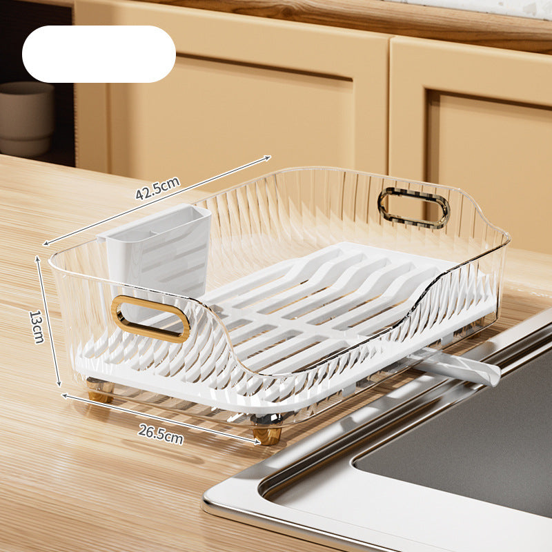 Multifunctional Dish Draining Rack – Portable Kitchen Organizer with Free Installation
