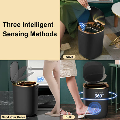 Smart Sensor Trash Can 12L – Touchless, Modern Bin with Lid