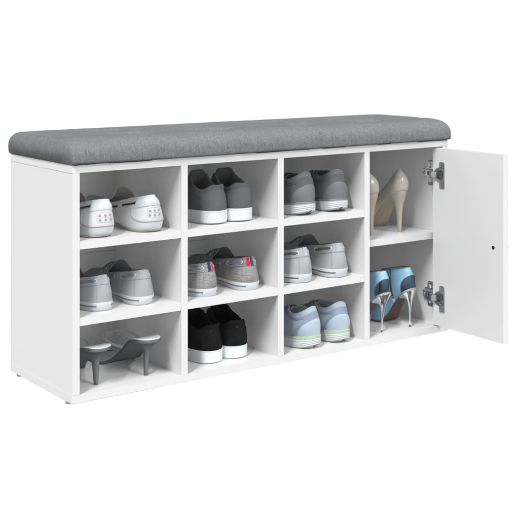 Wooden Shoe Bench 102 cm – Stylish Entryway Seating with Shoe Storage