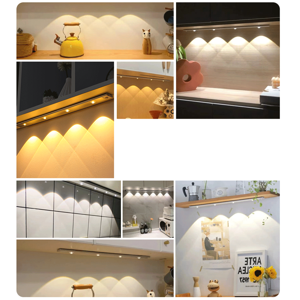 USB Rechargeable Motion Sensor LED Light – Ultra-Thin Wireless Cabinet & Wardrobe Light