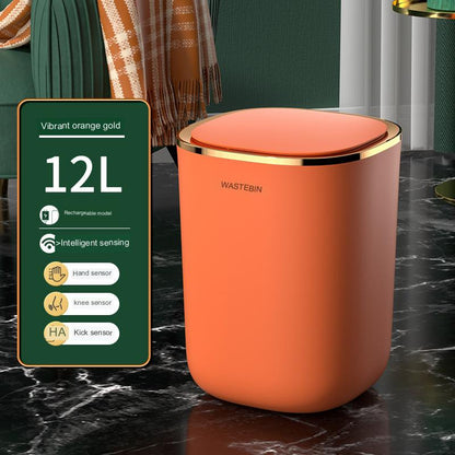 Smart Sensor Trash Can 12L – Touchless, Modern Bin with Lid
