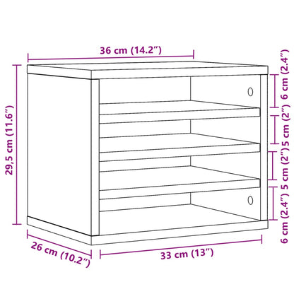 Desk Organizer 36 x 26 x 29.5 cm – Engineered Wood Office Storage (Sonoma Oak Finish)