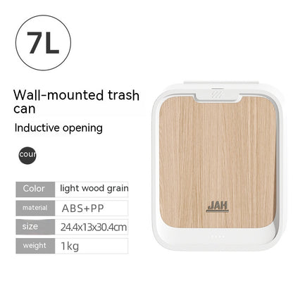 Wall-Mounted Smart Trash Can – 7L Space-Saving Design with Lid