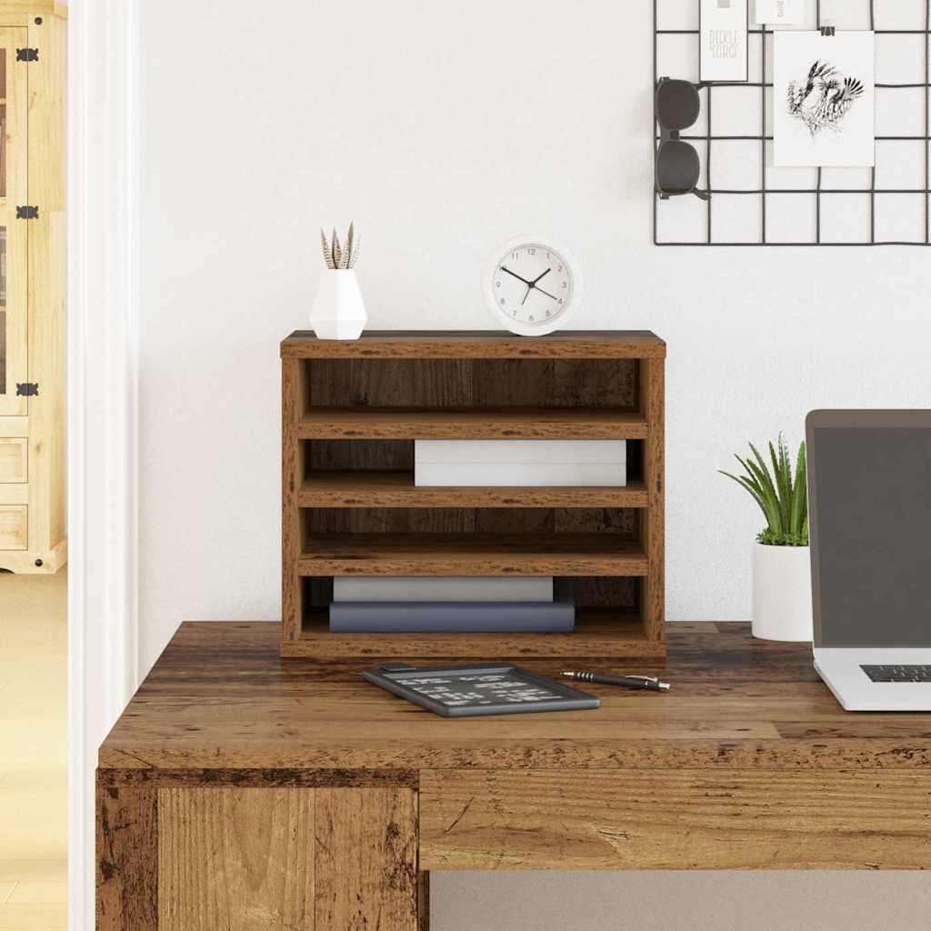 Desk Organizer 36 x 26 x 29.5 cm – Engineered Wood Office Storage (Sonoma Oak Finish)